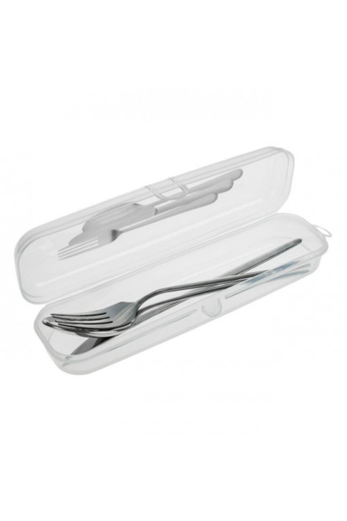 Suport pentru tacâmuri din plastic, dimensiuni 23,6 x 7 x 4,1 cm, transparent