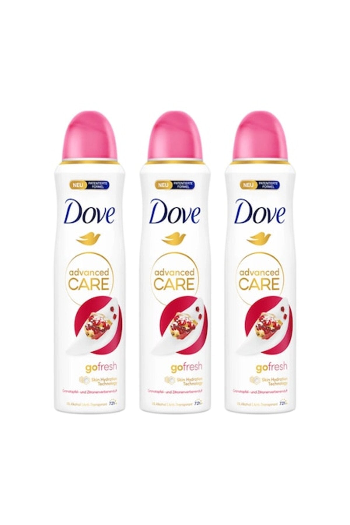 Set 3x Deodorant Spray Dove Advance Care Rodie, 150 ml