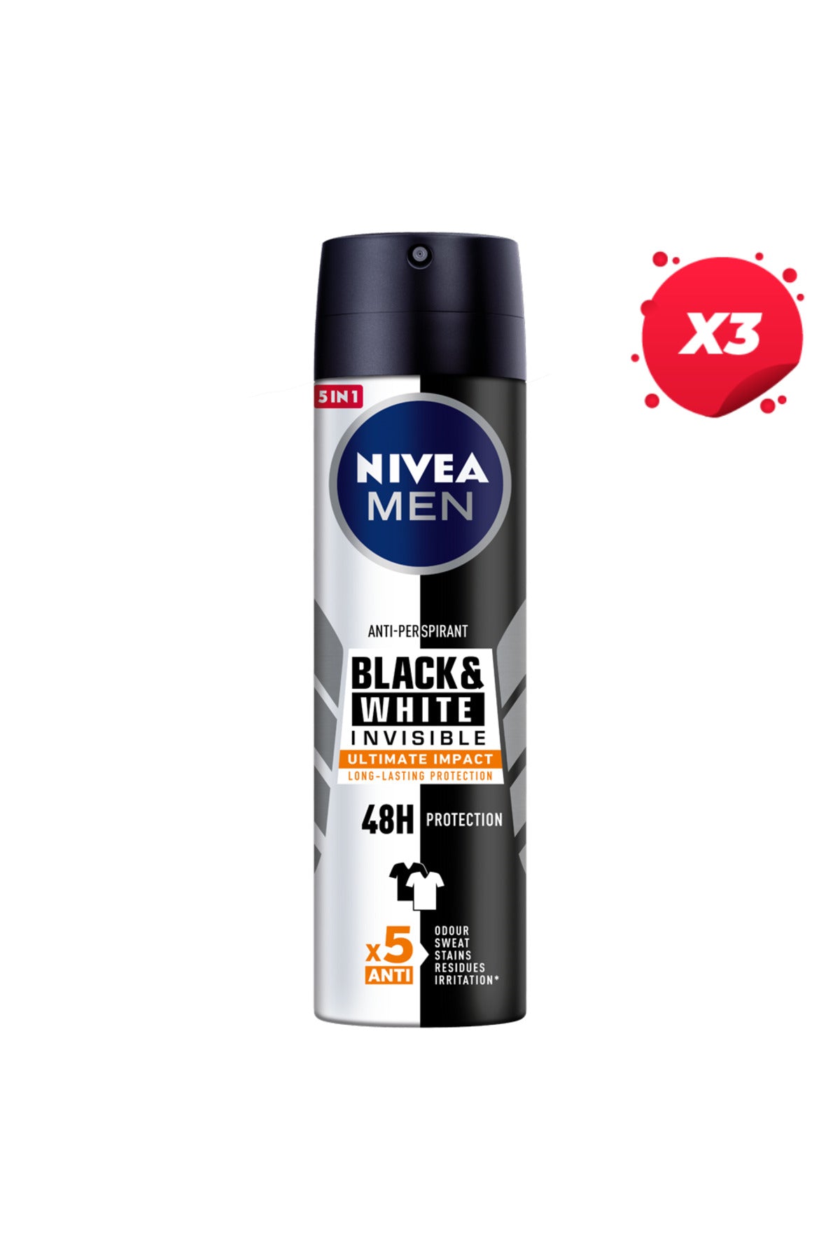 SET 3 BUCATI Deodorant antiperspirant barbati Ultimate Impact 150 ml
