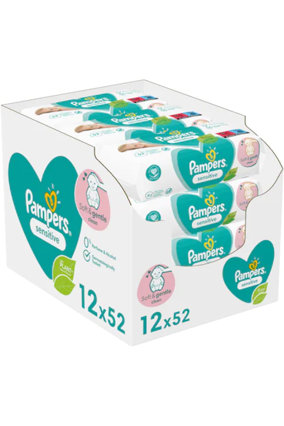 Șervețele umede Pampers Sensitive piele sensibilă 12x52 buc 624 buc