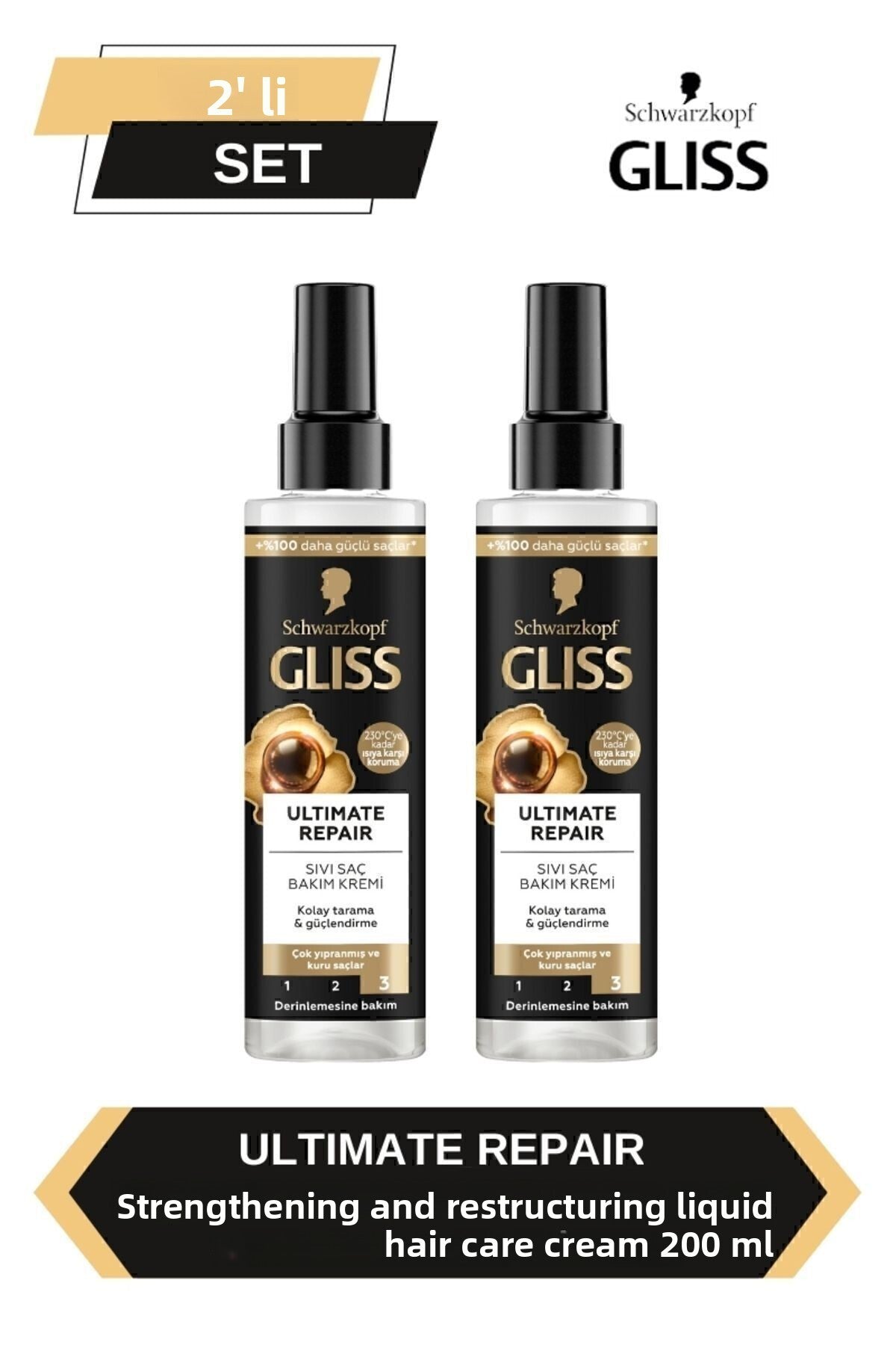 Reparație supremă - Set balsam lichid 200 ml x 2 bucăți