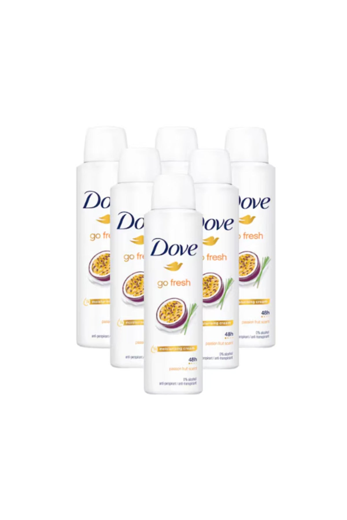 Deodorant spray femei Dove Go Fresh Passion Fruit, 6 buc x 200 ml