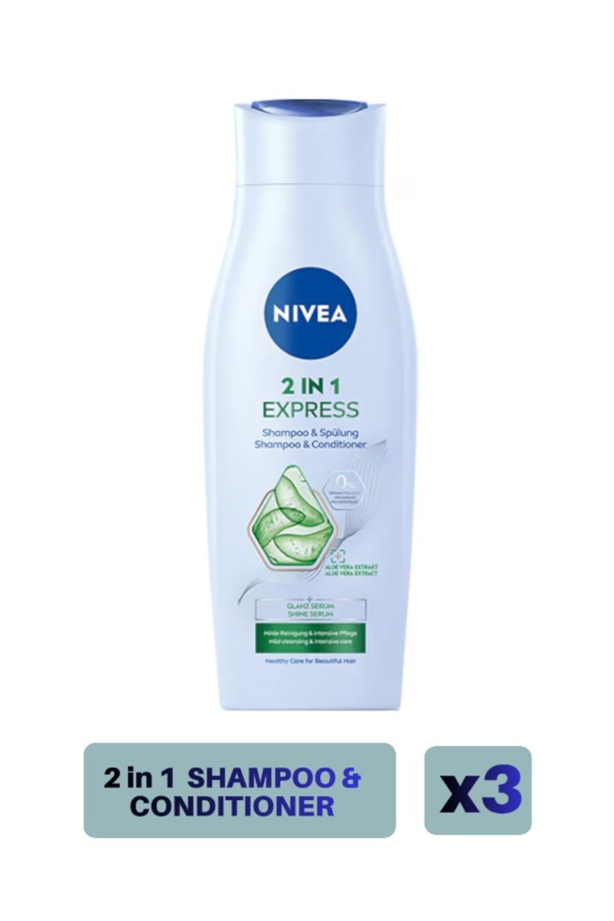 Șampon expres 2 în 1 și balsam, 250 ml x 3 bucăți