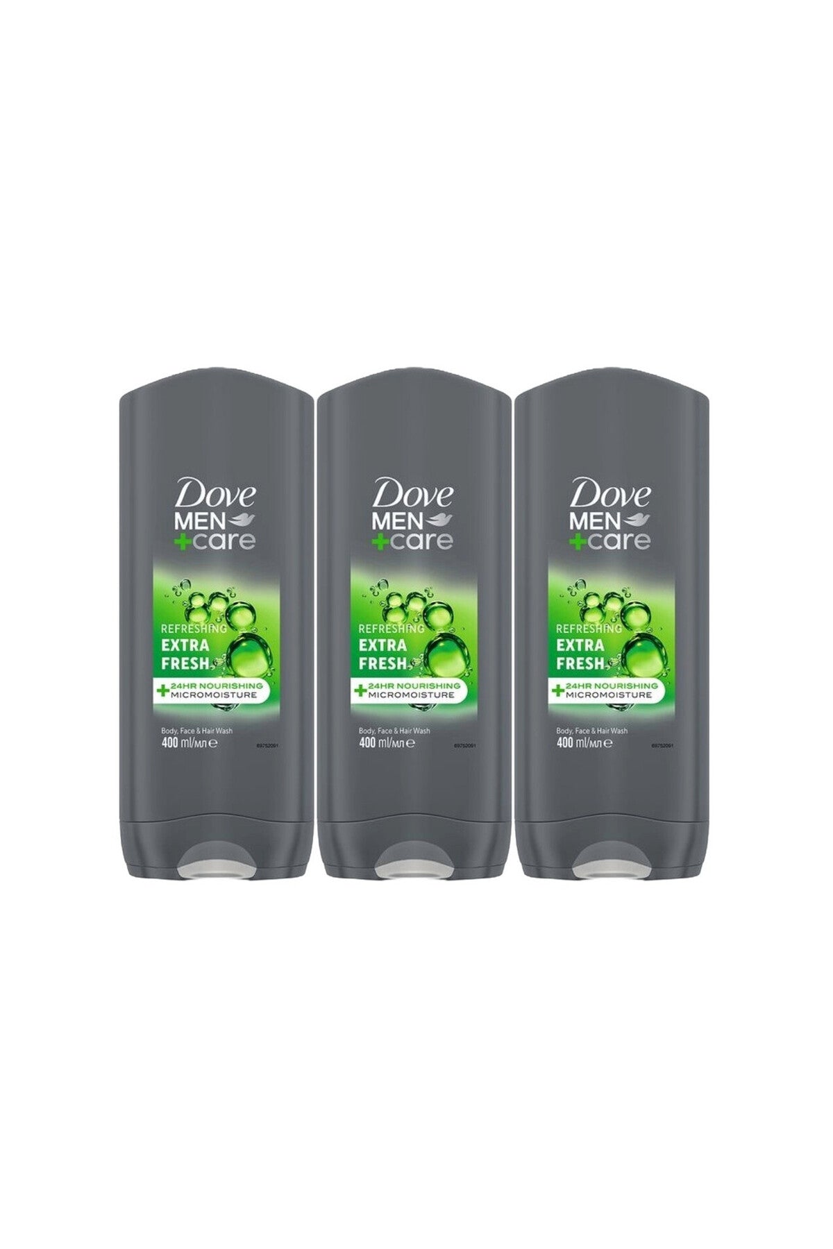 Set 3x Gel de Duș hidratant Men Care Extra Fresh, 400ml