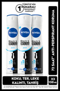 Invisible Black&White Pure Spray Deodorant 150ml Pachet de 3 pentru femei