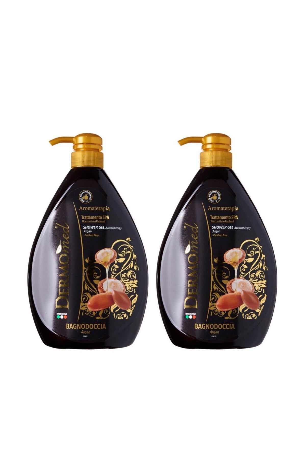 Set 2 bucati Gel de dus Dermomed cu argan, 1000 ml