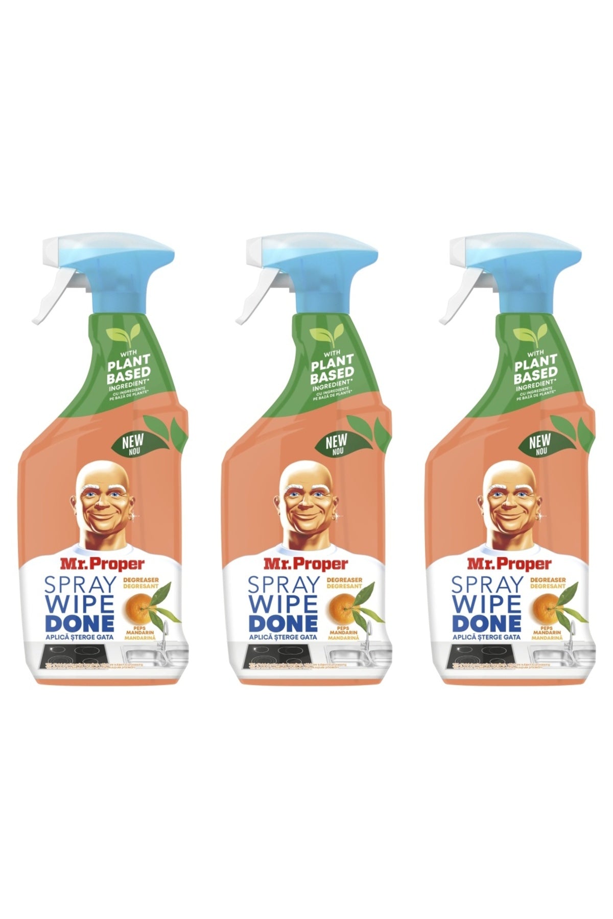 Set 3 BUCATI SPRAY DEGRESANT SOLUȚIE 800ML MANDARINA