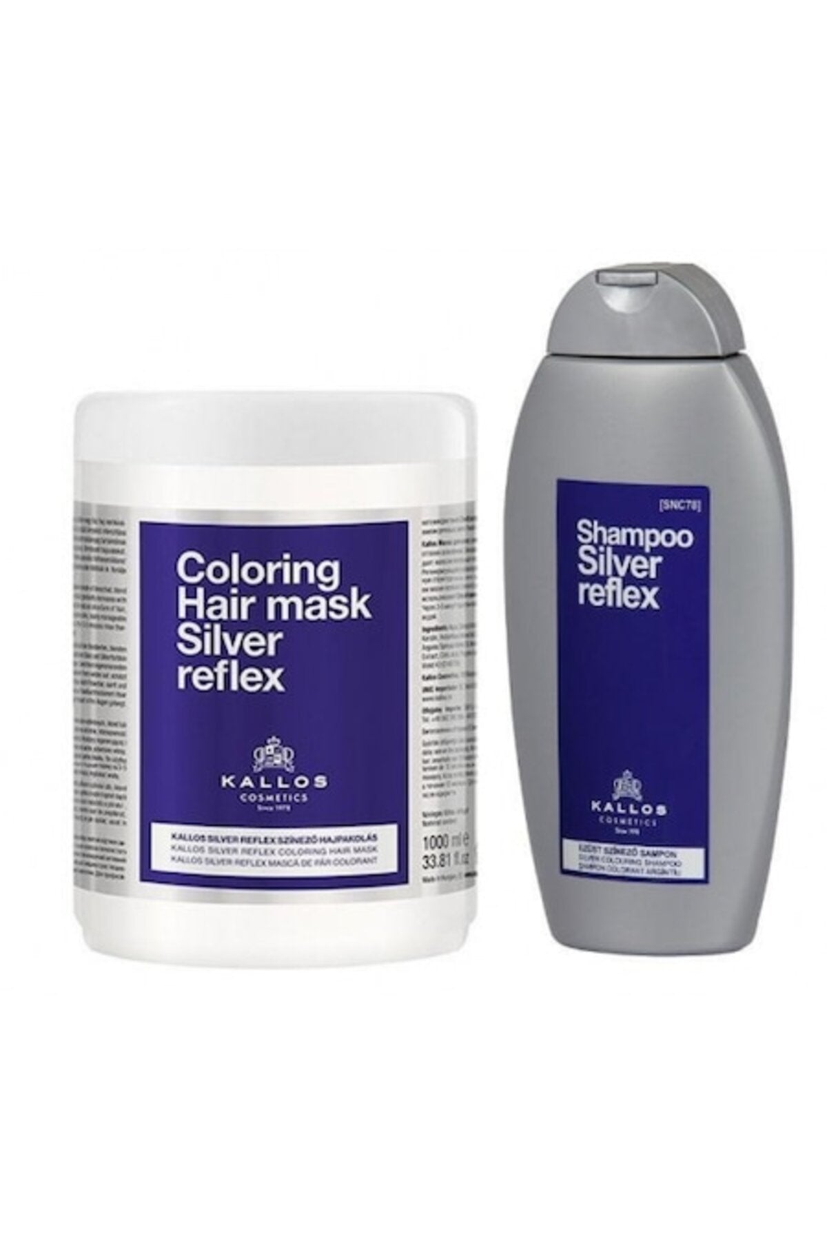 Set Silver Reflex Șampon 350ml și Mască 1000ml pentru păr blond