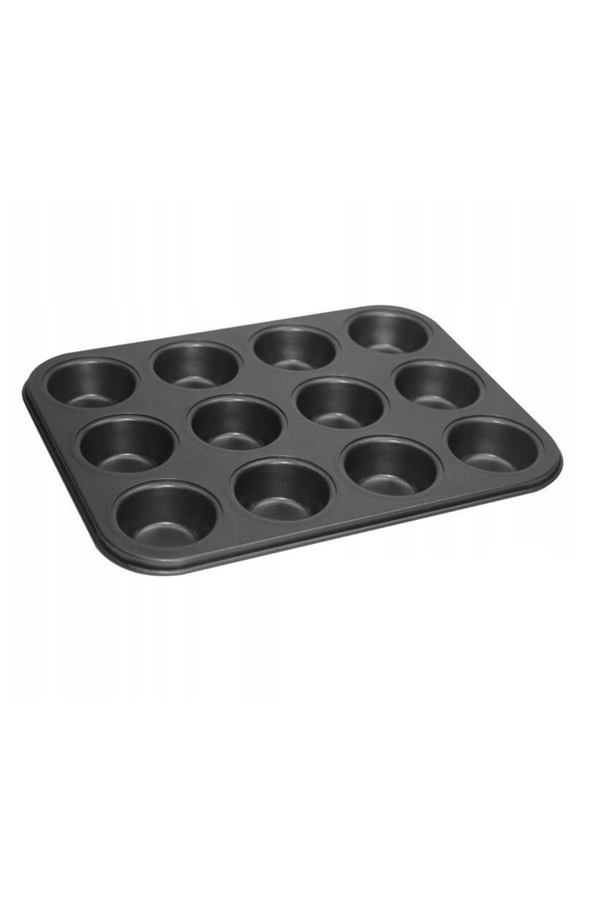 Tava de copt, matrita de teflon pentru briose, 36 cm, negru