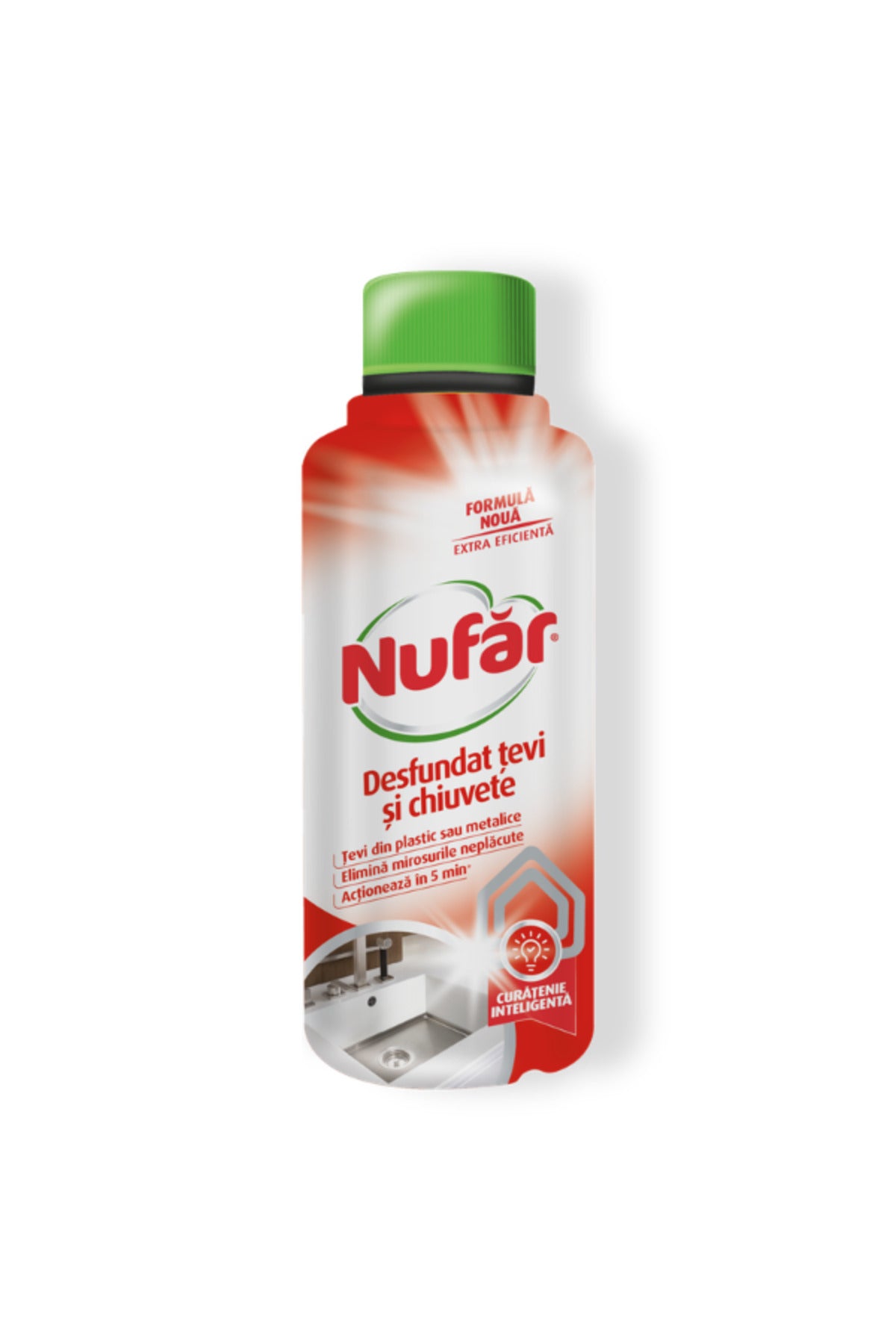 Soluție pentru Desfundarea Țevilor și Chiuvetelor – Elimină Mirosurile Neplăcute, 375 ml