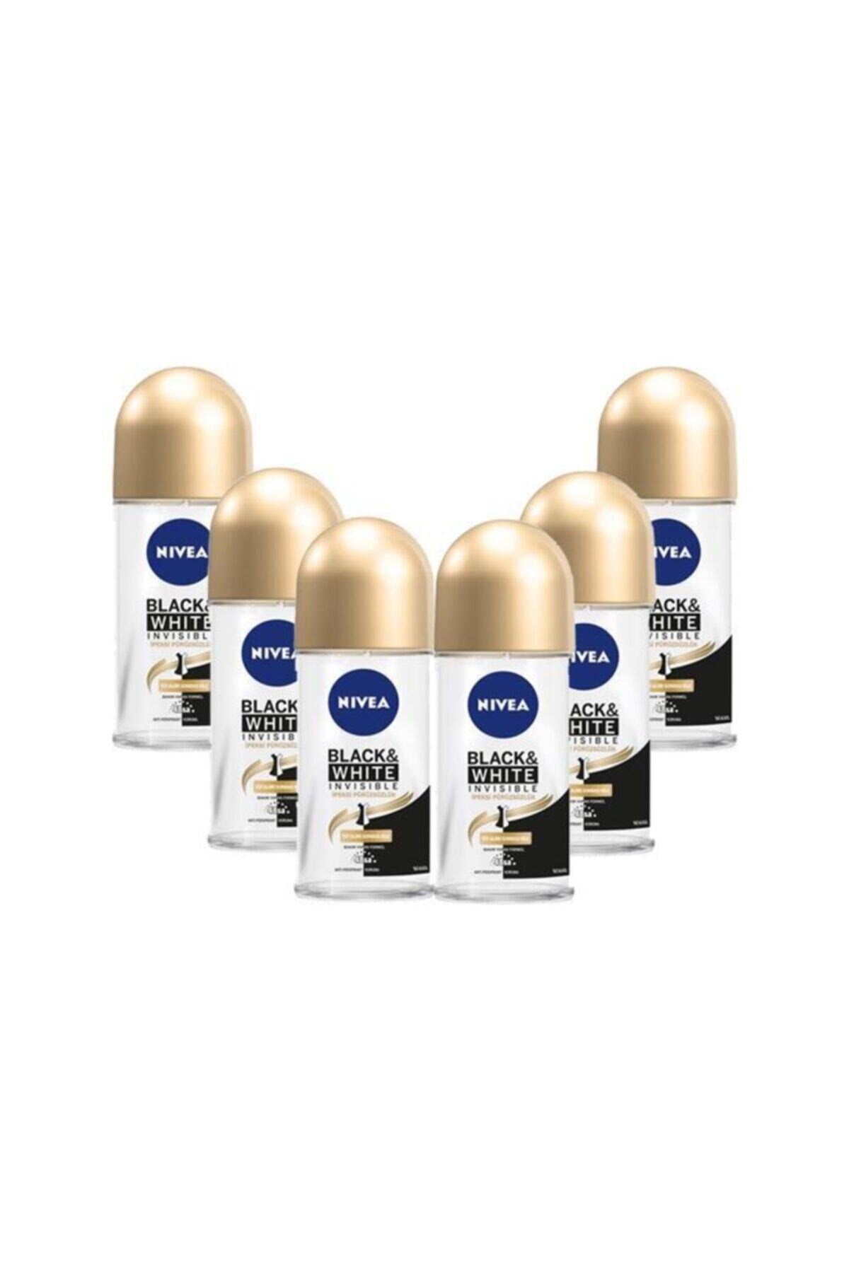 Invisible Black&White Silky Smoothness Roll-on 50ml Pachet 6