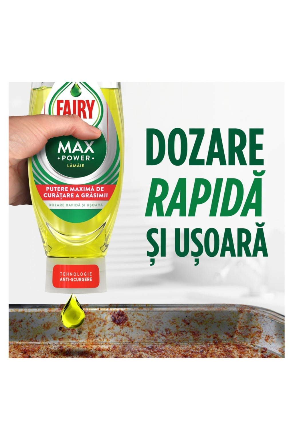 Detergent de vase Max Power Lemon, cu aromă de lămâie, 0,545 l
