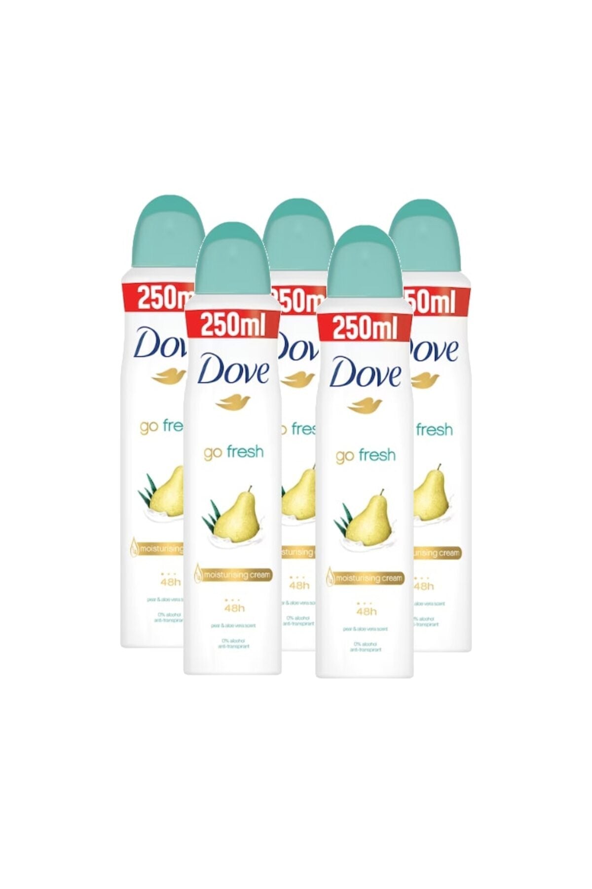 Deodorant spray pentru femei Dove Go Fresh Pear & Aloe ,5 x 250 ml