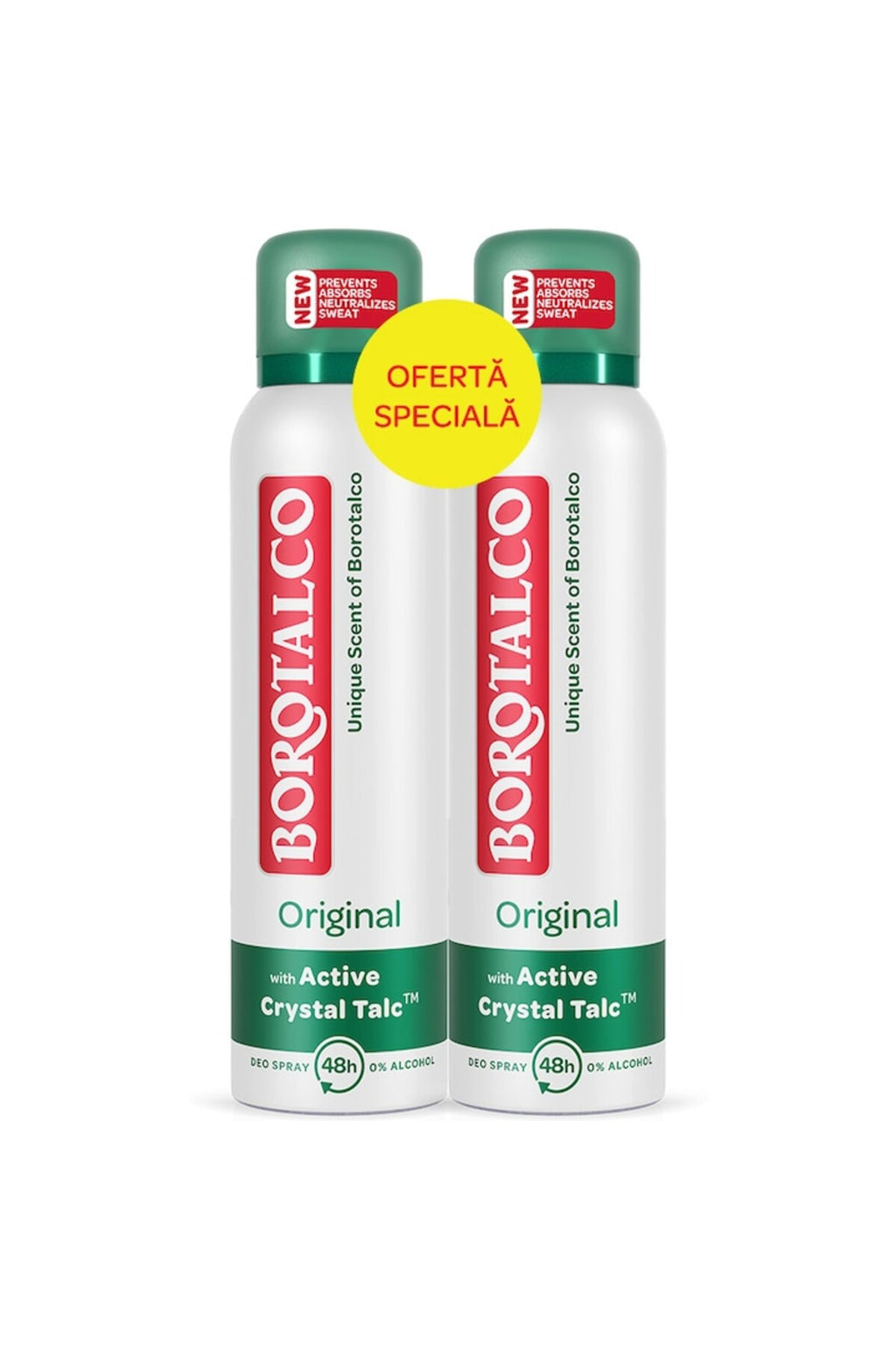Pachet 2 x Deodorant Spray Borotalco Original 150 ml