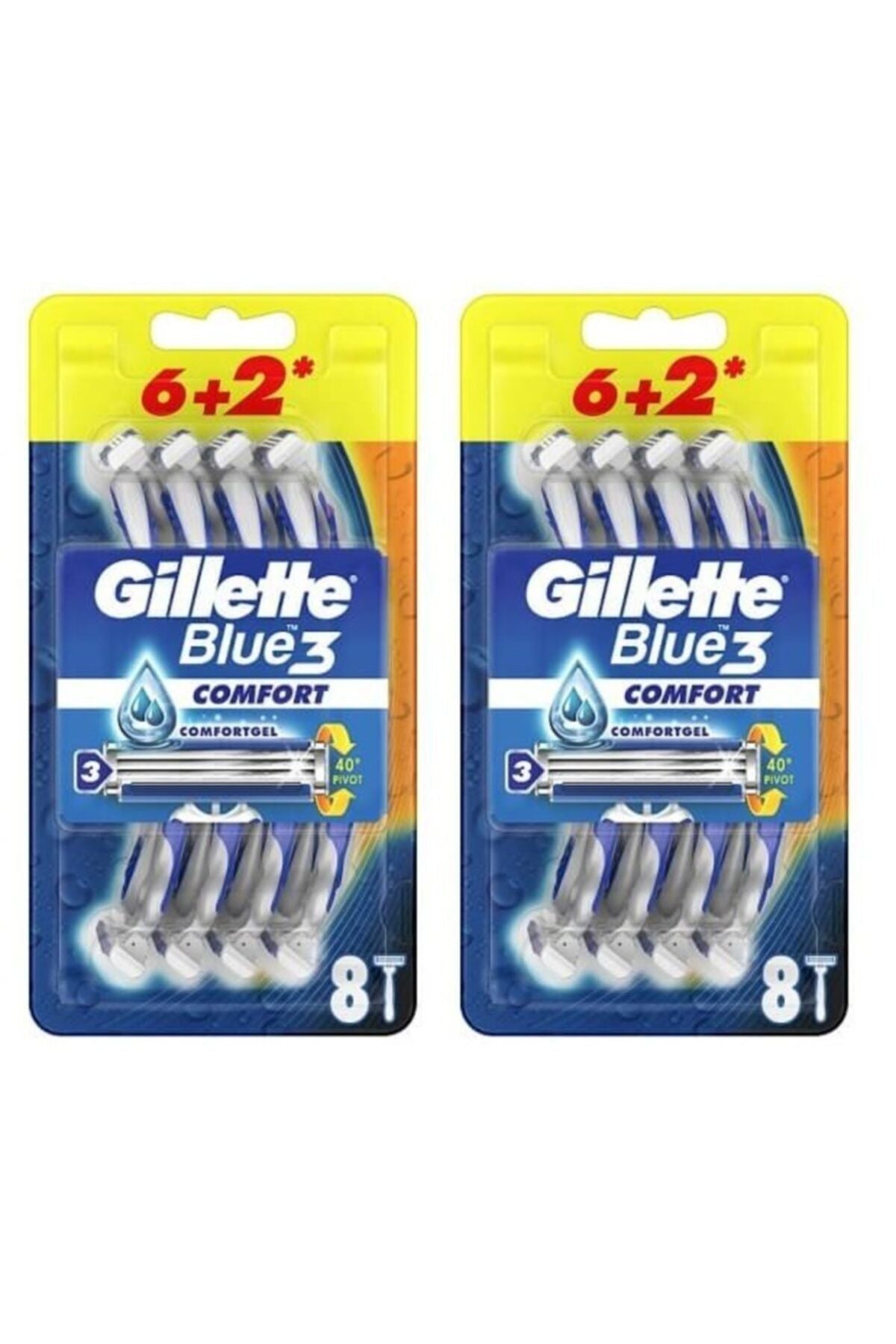 Lame de ras Blue-3 Comfort - Set 8 bucăți x 2 piese