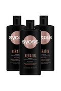 Keratin sampon pentru par deteriorat 3 buc x 440 ml