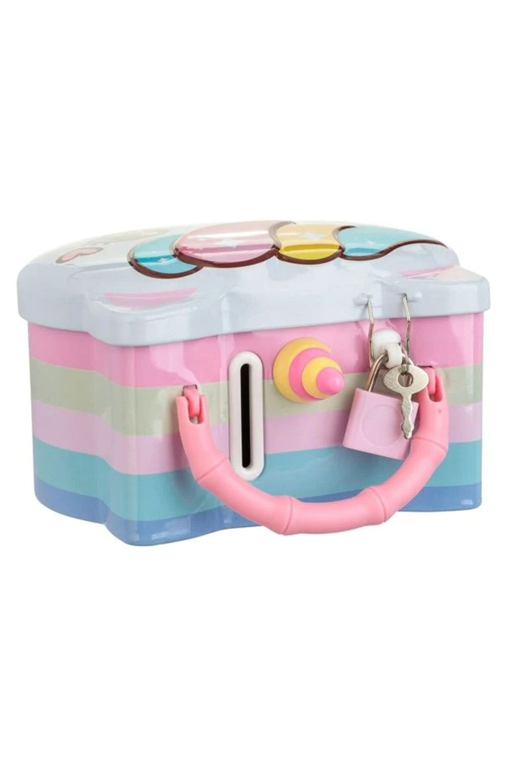 Pusculita Metalica Unicorn cu Lacat 14x8x13cm