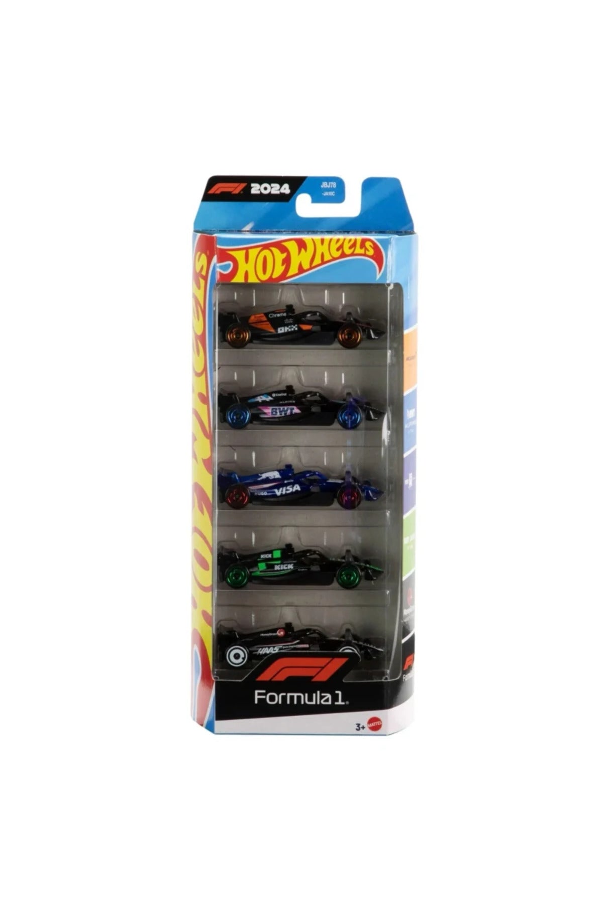 Set 5 machete auto Formula 1 2024 1:64 Hotwheels