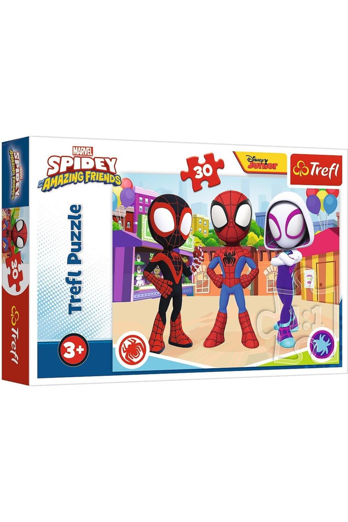 Puzzle Trefl Spidey Amazing Friends, 30 piese, 27x20 cm, 3 ani+