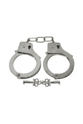 Cătușe metalice, oțel inoxidabil, joc de rol, 27 cm, argintii