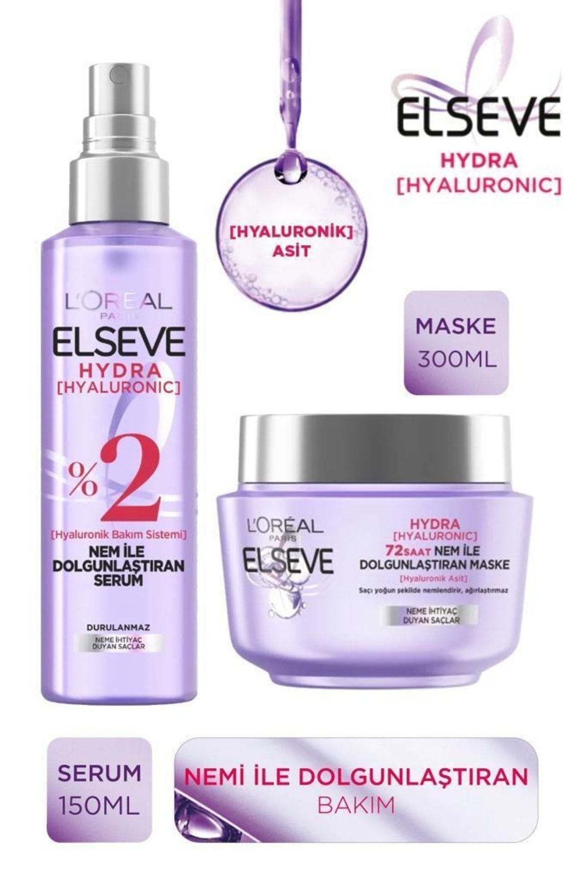 Ser pentru îngrijirea părului Hydra Hyaluronic - Set de mască hidratantă