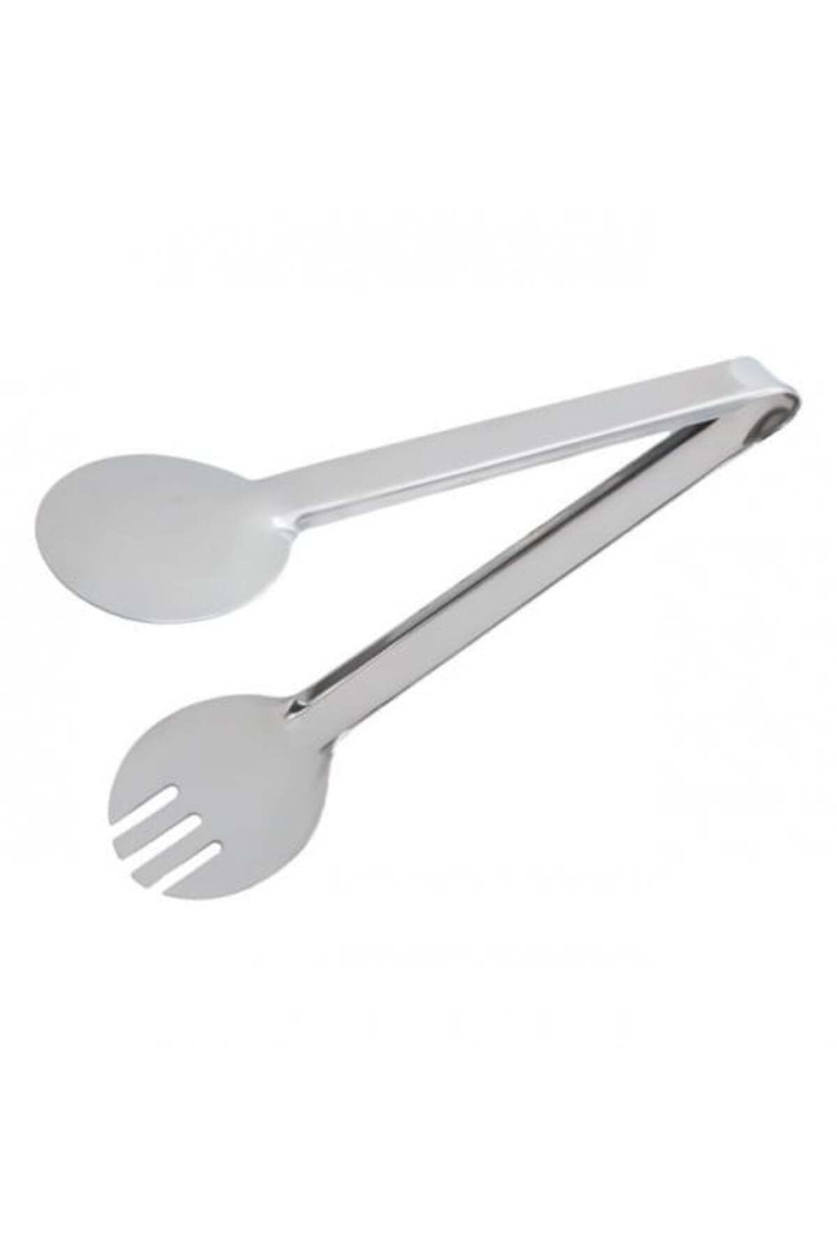 Clește metalic pentru servirea salatei, lungime 24 cm