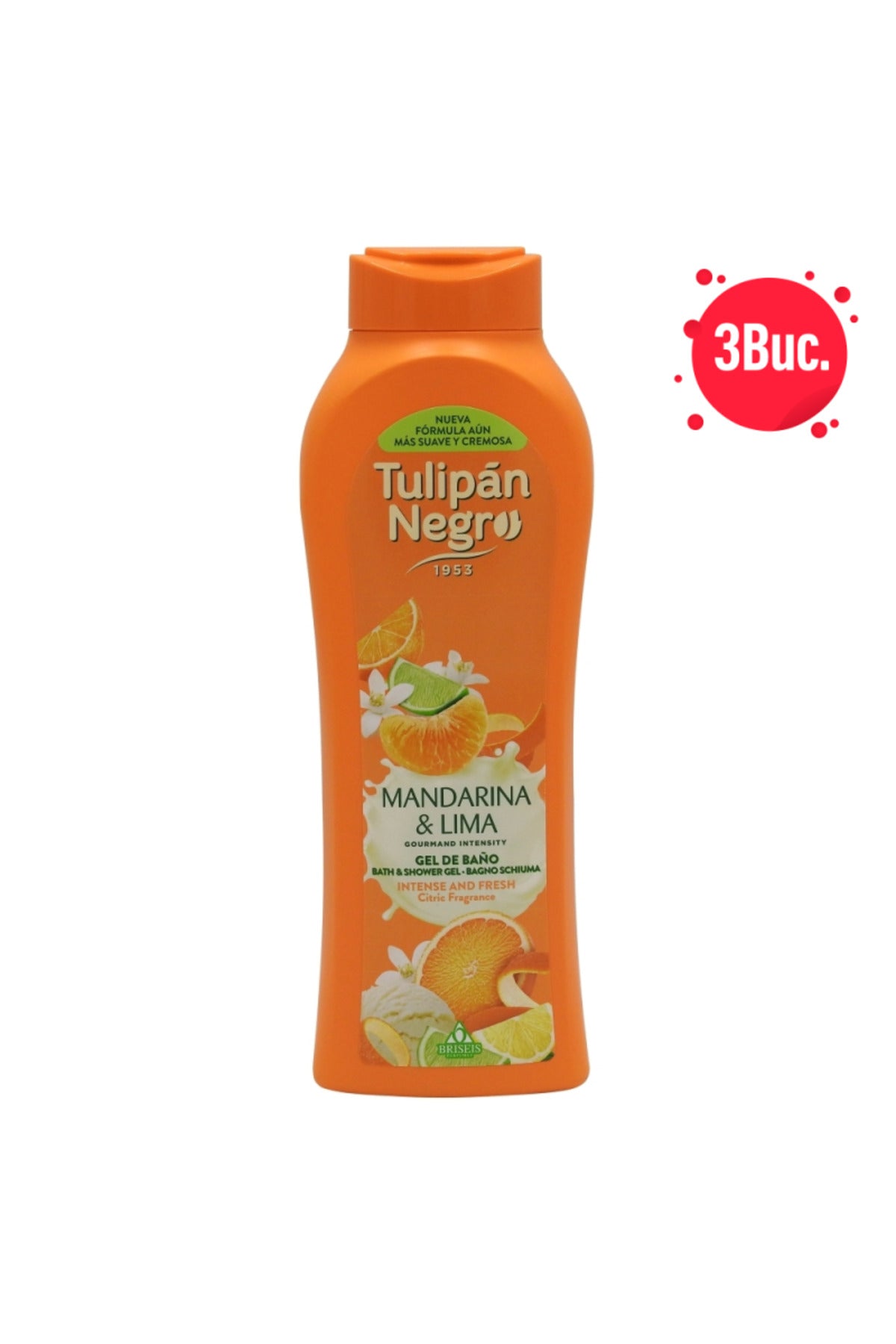 Set 3 bucăți Gel de duș Negro 650ml - Mandarina și Lime