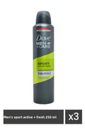 DOVE DEO 250ML Men Care Sport Active Fresh x 3 bucăți