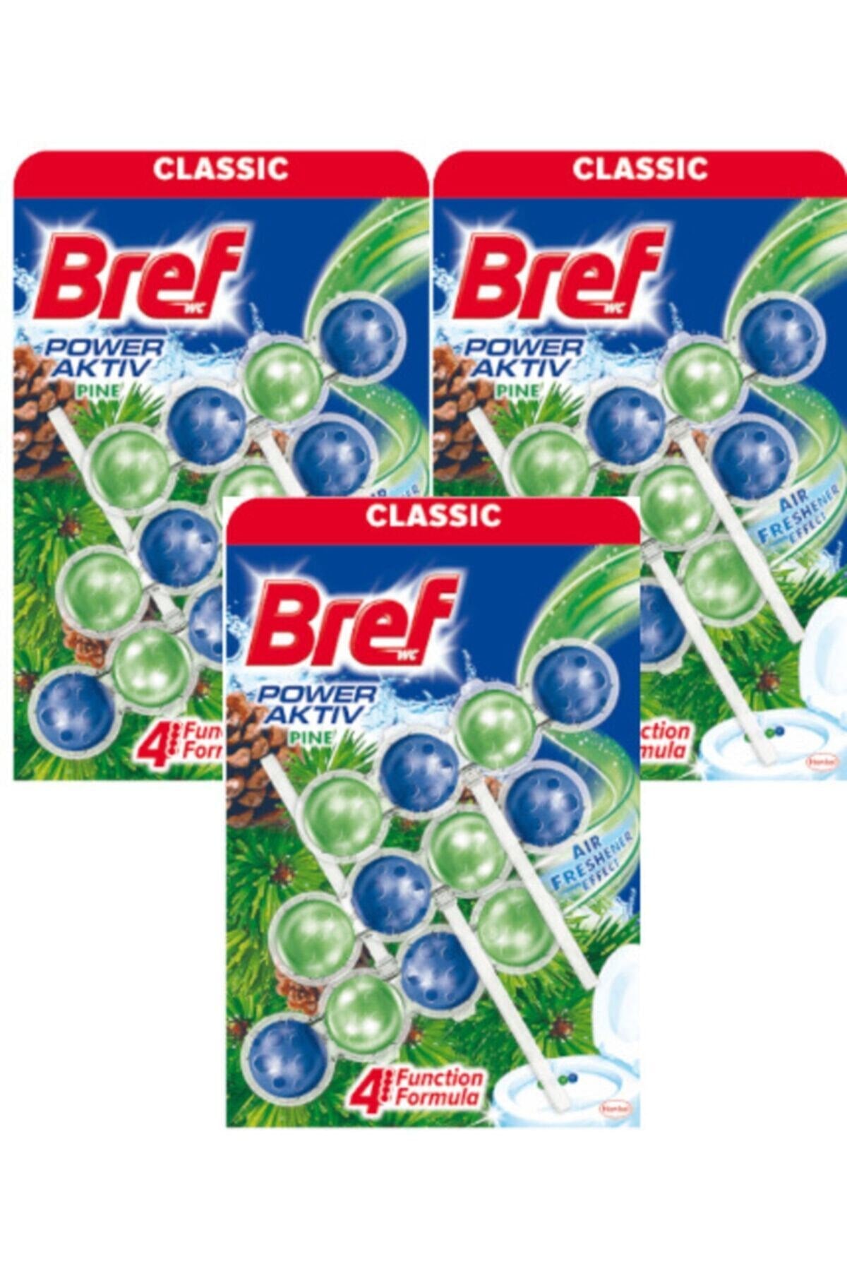 Set de 3 bile de curățare pentru toaletă Power Active