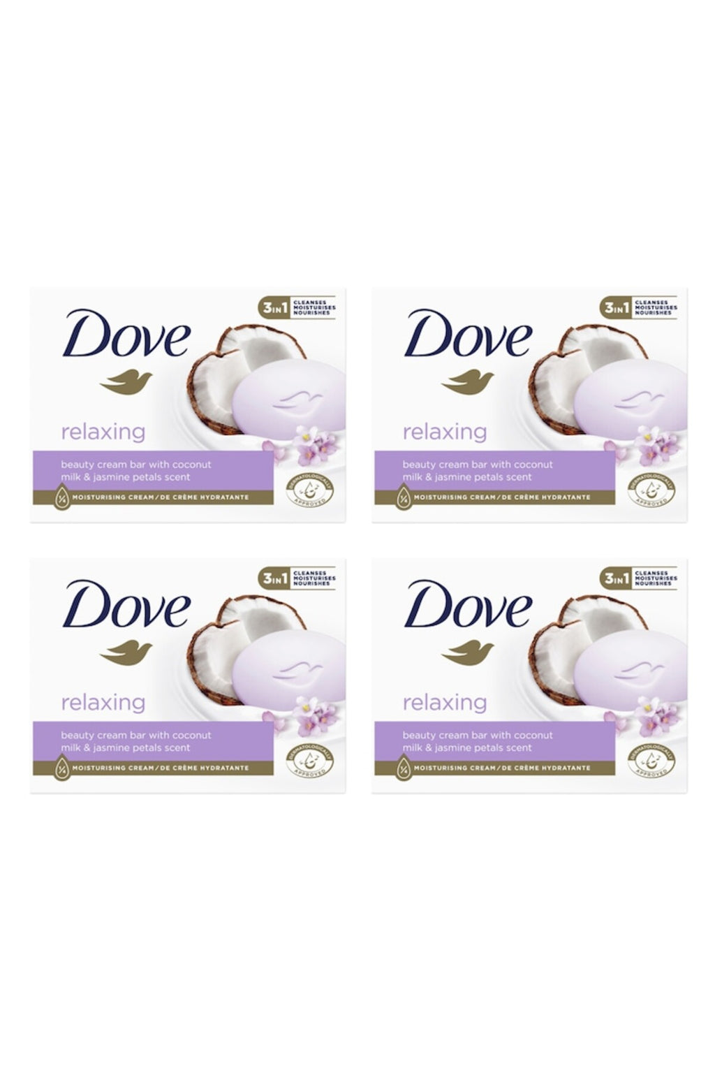 Set Săpun Relaxing Dove Coconut Milk Jasmine Petals 4x90g