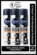 Deodorant spray bărbați Men Black & White Invisible Strong Effect 150 ml - Set 3 bucăți