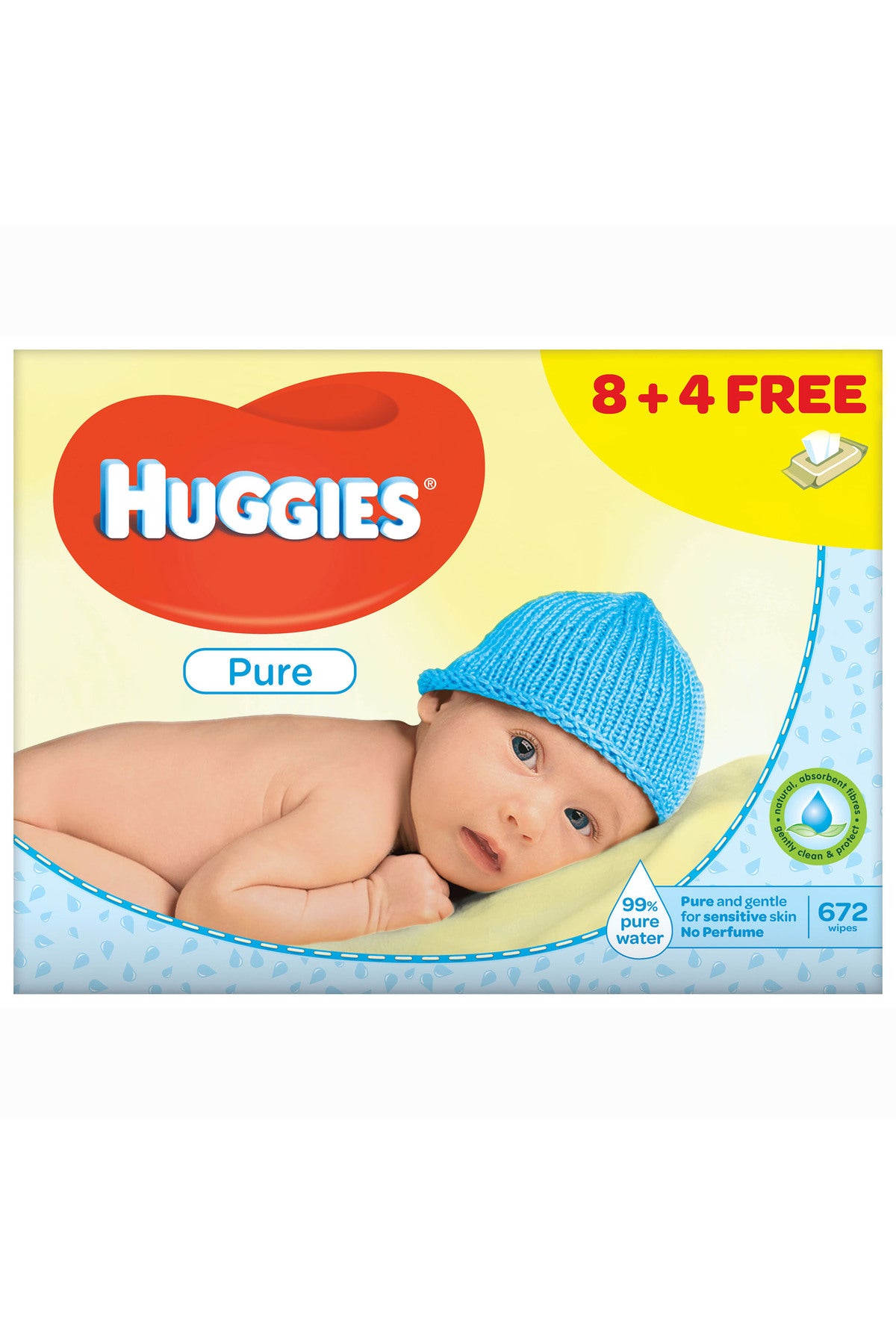 Șervețele umede Pure, pachete de 12 x 56, 672 bucăți
