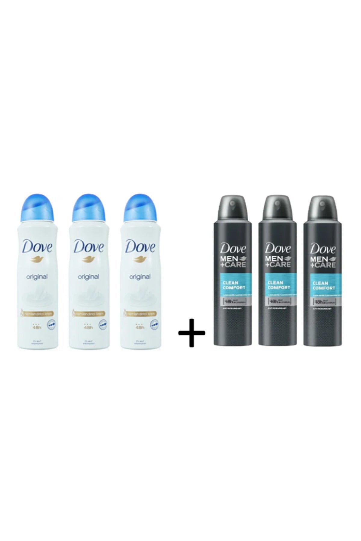 Set pentru ea si el: 3 x Original, 3 x Clean comfort, 48 h