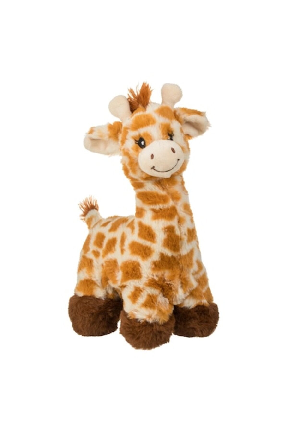 Girafa Din Plus Moale 35 Cm Maro Cu Alb