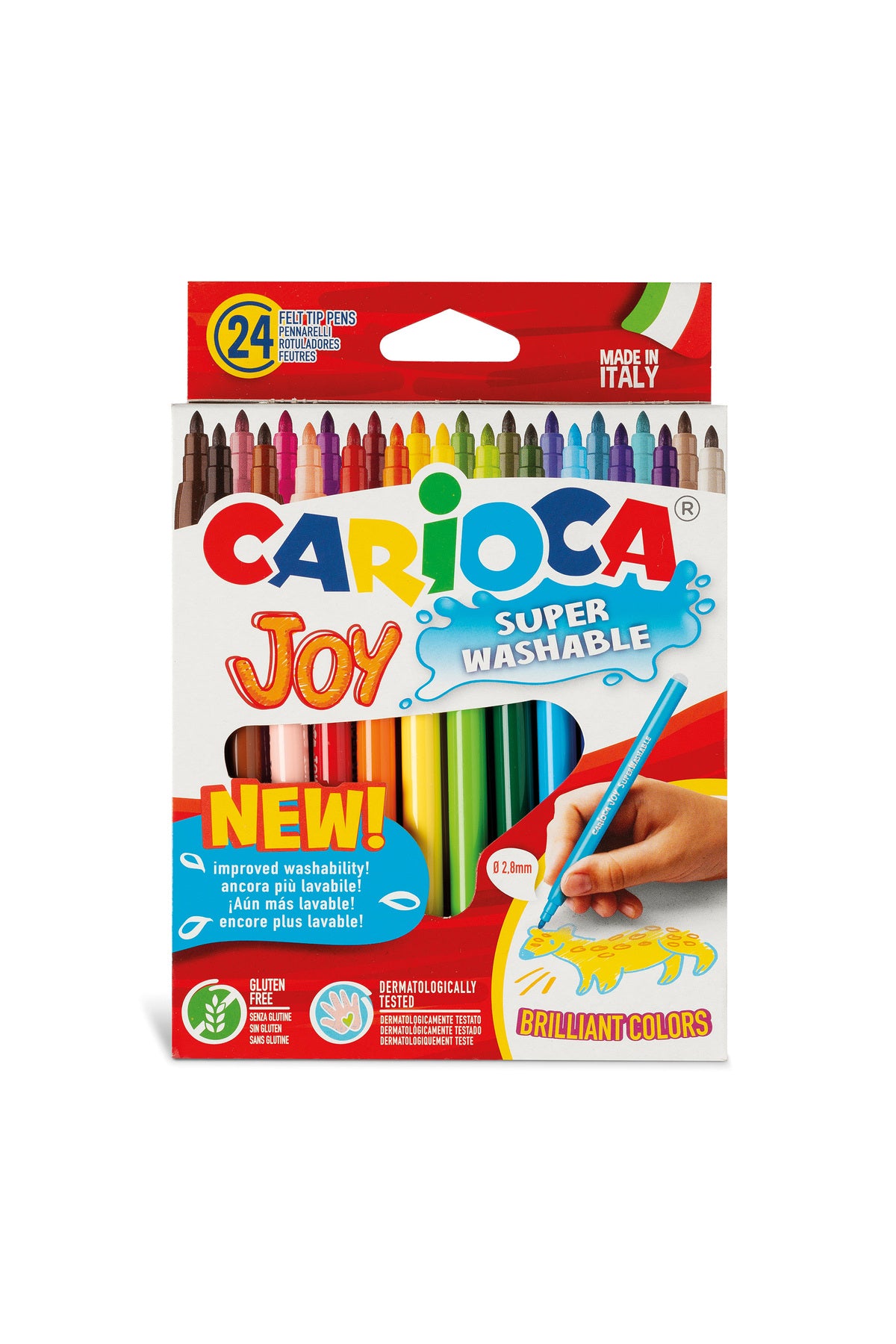 Set 24 Creioane Colorate Vârf Pâslă Super Lavabil Joy