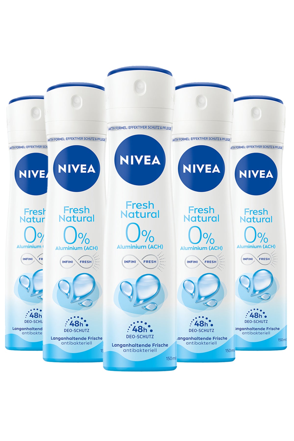 Deodorant spray proaspăt pentru femei 48h 150ml x5