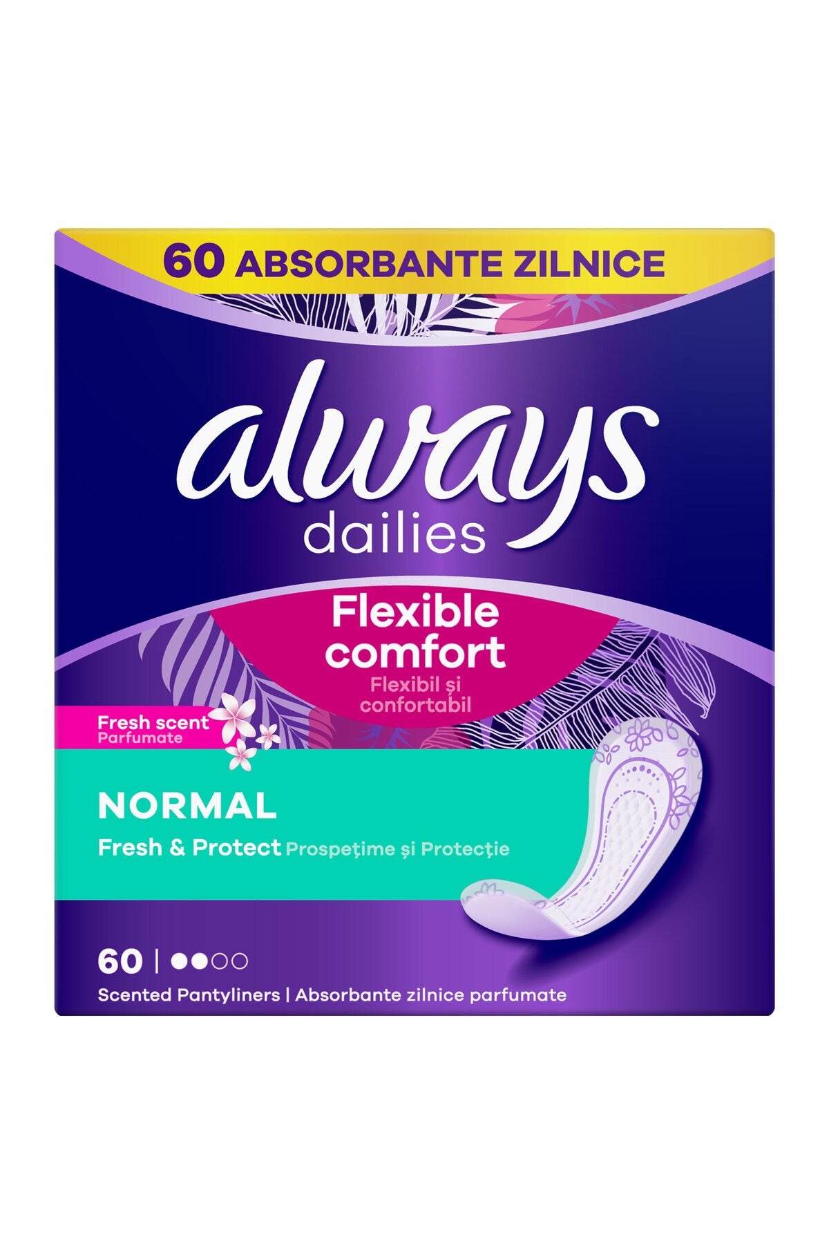 Absorbante zilnice Normal Fresh and Protect cu parfum