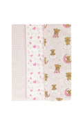Set 3 cearșafuri finet pentru bebeluș 80x80cm Roz