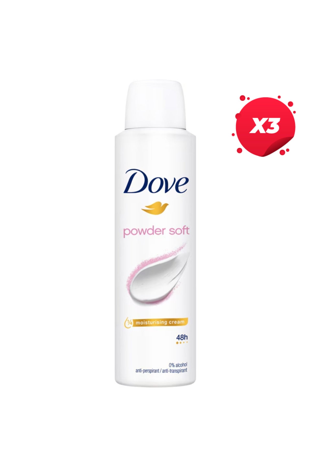 SET 3 BUCATI Antiperspirant Deo 150ml Pudra Moale