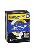 Absorbante igienice, Always, Ultra Secure Night, Pachet de 36 de bucăți