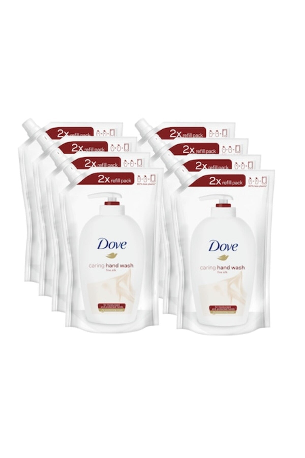 Set 8x Rezerve săpun lichid Silk 1/4 cremă hidratantă, 500ml