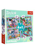 Puzzle 4 In 1 Stitch - Ziua Fermecată