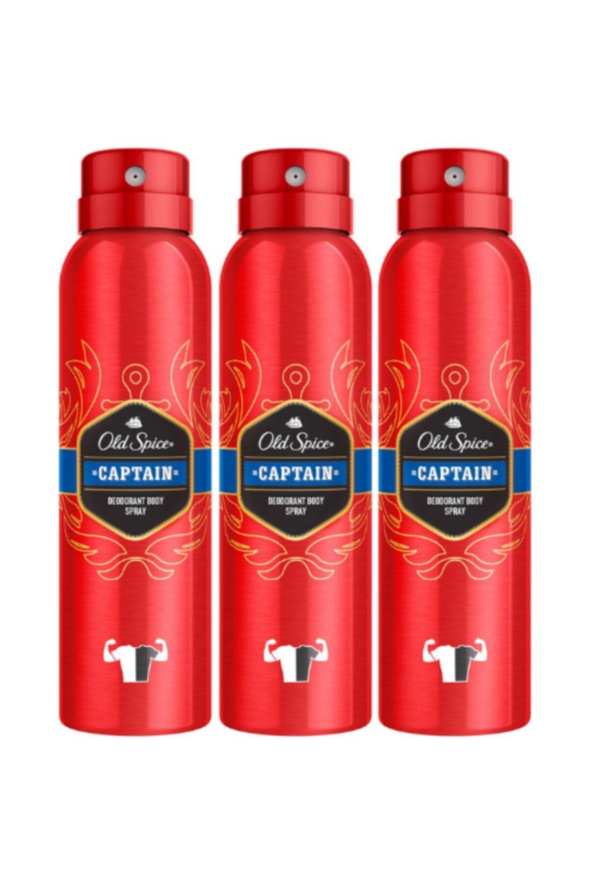 Deodorant Spray Captain 150ml Set 3 Bucăți
