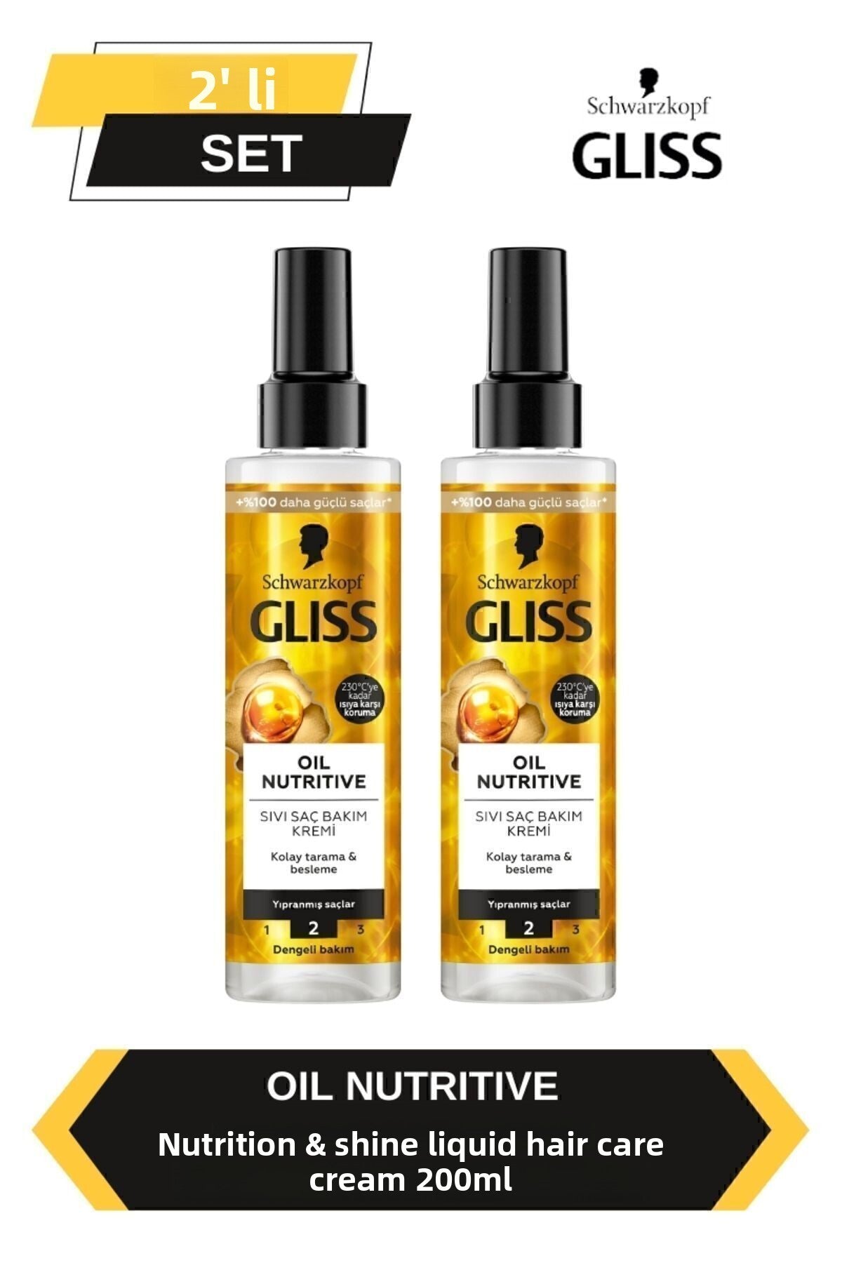 Set balsam de păr cu ulei nutritiv 200 ml x 2 bucăți
