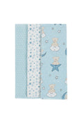 Set 3 cearșafuri finet pentru bebeluș 80x80cm Albastru