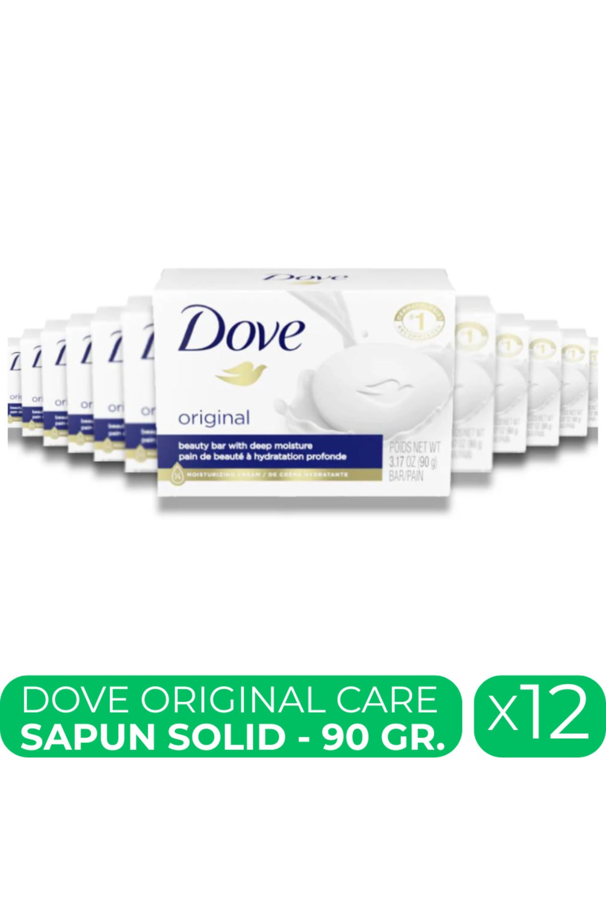 Original Care, sapun solid hidratant, 12 buc x 90 gr