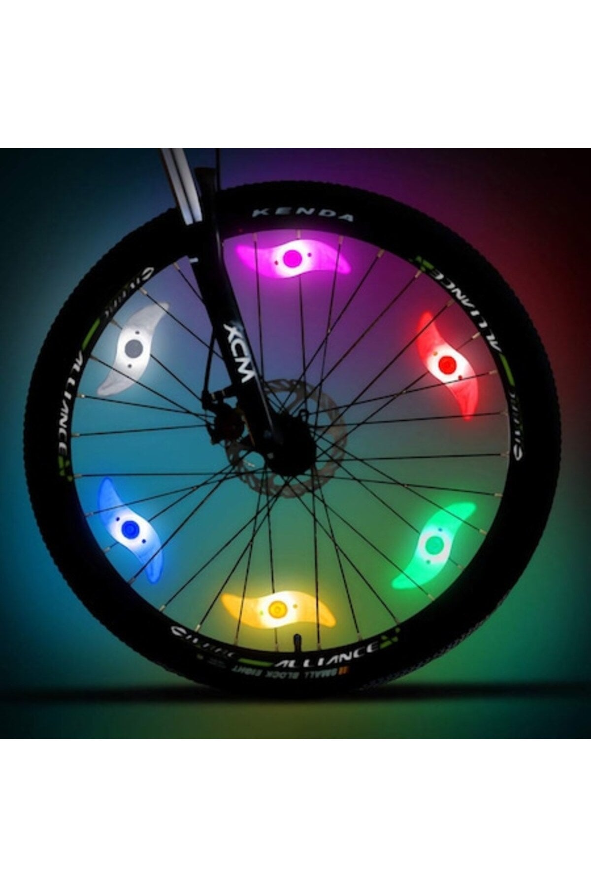 Lumini LED multicolore impermeabile pentru roți de bicicletă