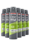 Men+Care Extra Fresh Dry Antiperspirant Deodorant Spray 150ml (Pachet de 6)