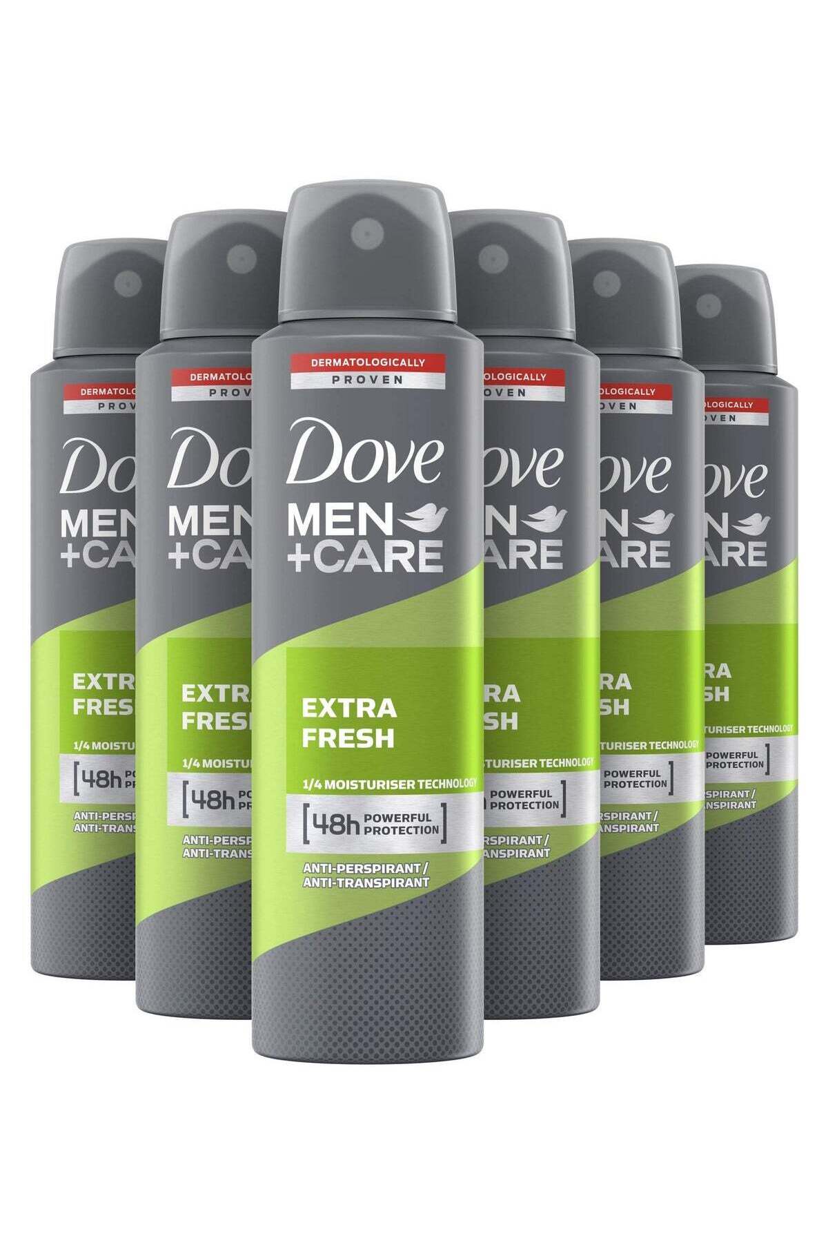 Men+Care Extra Fresh Dry Antiperspirant Deodorant Spray 150ml (Pachet de 6)