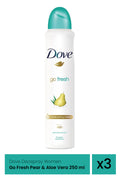 DOVE DEO 250ML FEMEI PEAR&ALOE VERA x 3 piese